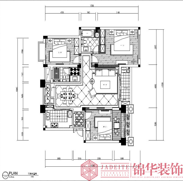 湖州金色地中海140平方户型解析