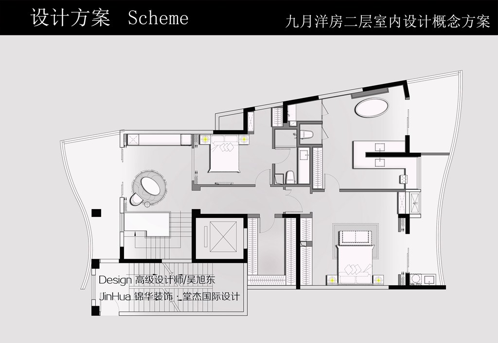 九月洋房330㎡复式装修-跃层复式-现代简约